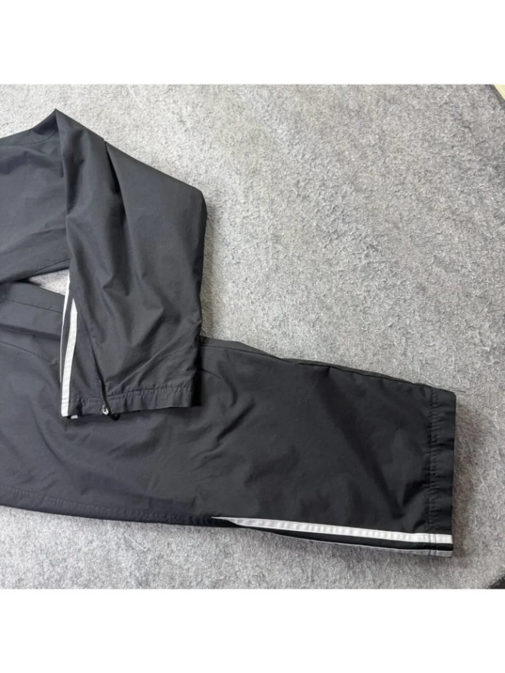 Adidas Windbreaker Track Pants Men L Black Lined 30